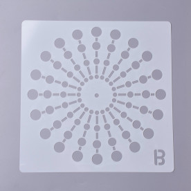 Трафарет многоразовый, Узор для окружностей, 20x20x0,02 см