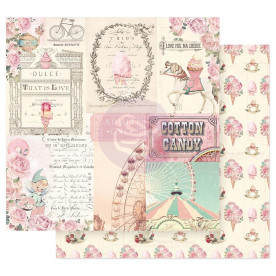 Лист двостороннього скраппаперу з фольгуванням Dulce Sueno - Dulce, Prima