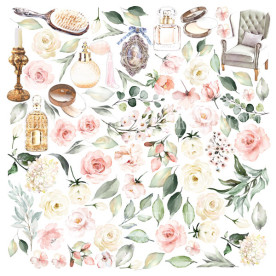 Лист з картинками для вирізання Tenderness and love 30,5х30,5 см, Фабрика Декору