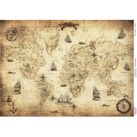 Декупажная карта #000114, 29,7x42 см, Фабрика Декора