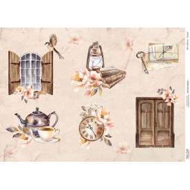 Декупажная карта #000627, 29,7x42 см, Фабрика Декора