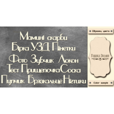 Набір чіпбордов FDCH-254 Написи Milk, Фабрика Декору