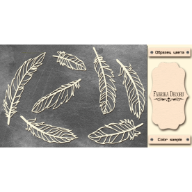 Набор чипбордов Перья 1 10х15 см #492 Milk, Фабрика Декора