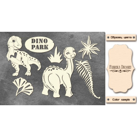 Набор чипбордов, Dinosauria #681, молочный, 10х15 см, Фабрика Декора