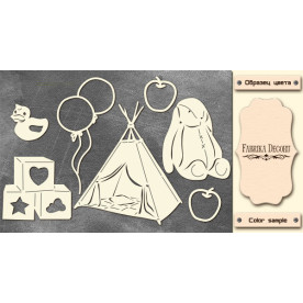 Набір чіпбордів, Funny fox boy # 685, молочний, 10х15 см, Фабрика Декору