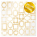 Лист кальки (веллум) с фольгированием Golden Frames 30,5х30,5 см, Фабрика Декора