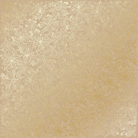 Лист одностороннього паперу з фольгуванням Golden Poinsettia Kraft 30,5х30,5 см