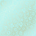 Лист одностороннього паперу з фольгуванням Golden Clocks Turquoise 30,5х30,5 см