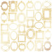 Аркуш паперу з фольгуванням Golden Frames White 30,5х30,5 см, Фабрика Декора
