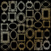 Лист бумаги с фольгированием Golden Frames Black 30,5х30,5 см, Фабрика Декора
