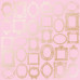 Лист бумаги с фольгированием Golden Frames Pink 30,5х30,5 см, Фабрика Декора