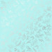 Лист бумаги с фольгированием Silver Branches Turquoise 30,5х30,5 см, Фабрика Декора