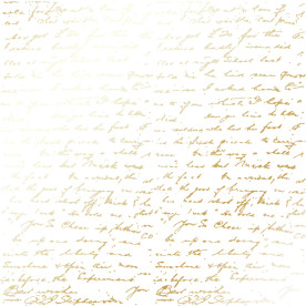 Аркуш паперу з фольгуванням Golden Text White 30,5х30,5 см, Фабрика Декора