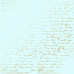 Лист бумаги с фольгированием Golden Text Mint 30,5х30,5 см, Фабрика Декора