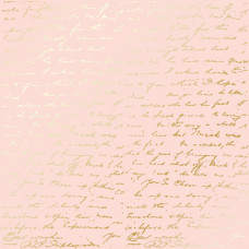 Аркуш паперу з фольгуванням Golden Text Peach 30,5х30,5 см, Фабрика Декора