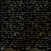 Аркуш паперу з фольгуванням Golden Text Black 30,5х30,5 см, Фабрика Декора