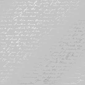 Аркуш паперу з фольгуванням Silver Text Gray 30,5х30,5 см, Фабрика Декора