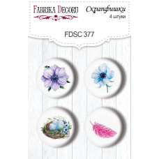 Скрапфишки набор 4шт Colorful spring 1 #377, Фабрика Декора