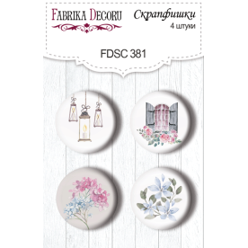 Скрапфишки набор 4шт Shabby love 1 #381, Фабрика Декора