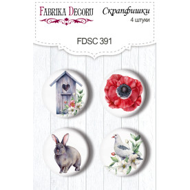 Скрапфишки набор 4шт Summer mood #391, Фабрика Декора