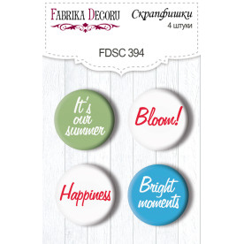 Скрапфишки набор 4шт Summer mood EN #394, Фабрика Декора