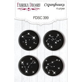 Скрапфішкі набір 4шт Mystical space EN # 399, Фабрика Декору