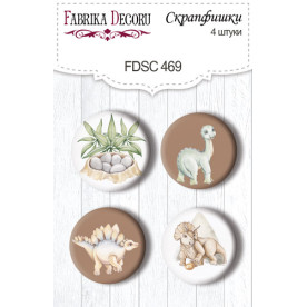 Скрапфішки, набір 4 шт, Dinosauria # 469, Фабрика Декору