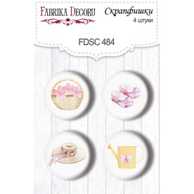 Скрапфішки, набір 4 шт, Funny fox girl # 484, Фабрика Декору