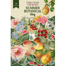 Набор высечек, Summer botanical diary, 58 шт, Фабрика Декора