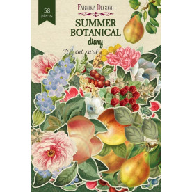 Набор высечек, Summer botanical diary, 58 шт, Фабрика Декора