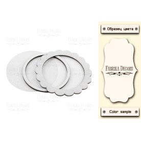 Заготівка для шейкера Круг з мереживом 9,8x9,8 колір Milk, Фабрика Декору