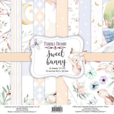 Набор скрапбумаги, Sweet bunny, 10 листов, 30,5x30,5 см, Фабрика Декора