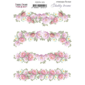 Набір наклейок (стікерів) 4 шт Shabby dreams #101, Фабрика Декору