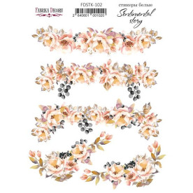 Набор наклеек (стикеров) 5 шт Sentimental story #102, Фабрика Декора