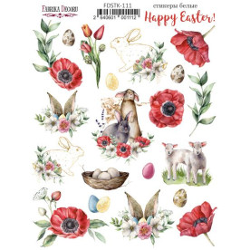 Набір наклейок (стікерів) 20 шт Happy Easter #111, Фабрика Декору
