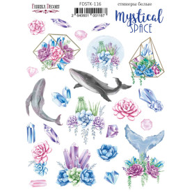 Набір наклейок (стікерів) 24 шт Mystical space # 116, Фабрика Декору