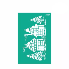 Трафарет багаторазовий самоклеючий, Новий рік, №3007, 13х20 см, Rosa Talent