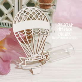 Чипборд, Воздушный шар с маленькой лентой, Scrapbox