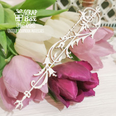 Чипборд длинный бордюр Рококо Hw-096, Scrapbox