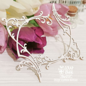 Чіпборд кутовий Рококо (2штуки) Hw-097, Scrapbox
