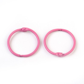 Кольцо разъемное, розовый, 1 шт, 30х5 мм