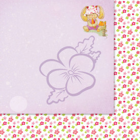 Аркуш паперу для скрапбукінгу, Красуньки-Симпатяшки, Давай ділитися, 29,5x29,5 см, 190 г / м2, 1 шт, Lana Odis