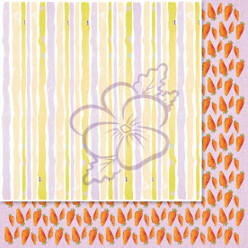 Аркуш паперу для скрапбукінгу, Красуньки-Симпатяшки, Дивні полосочки, 29,5x29,5 см, 190 г / м2, 1 шт, Lana Odis