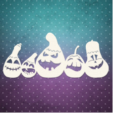 Чипборд бордюр, Забавные тыквы, 5,1x11,2 см, 1 шт, Lana Odis