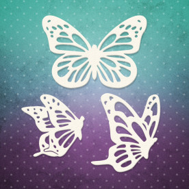 Чіпборд набір, Метелики, набору 6x7,5 см, 3 шт, Lana Odis