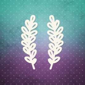 Чипборд набор, Веточки 11, набора 3,7x5,9 см, 2 шт, Lana Odis