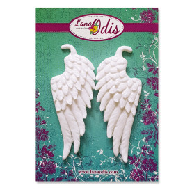 Набор декоративных фигурок, Крылья ангела, 66x26 мм, 2 шт, Lana Odis
