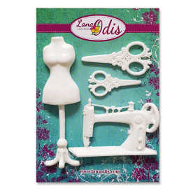 Декоративная фигурка, Набор Манекен с инструментами, манекена 22x73 мм, 4 шт, Lana Odis