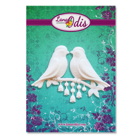 Декоративная фигурка, Птички на ветке, 70x50 мм, 1 шт, Lana Odis