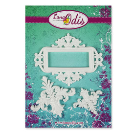 Набір декоративних фігурок, Рамка для записів з куточками, білий, 3 шт, Lana Odis